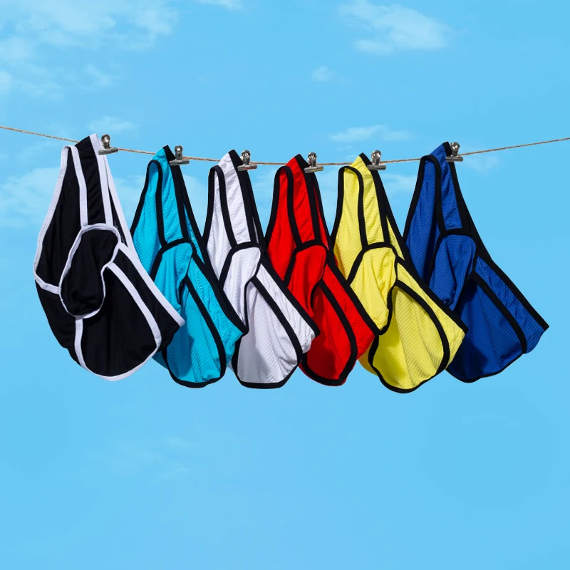 

Male's Pure Cotton Sexy Interesting Bikini Low Waist Panties Pit Cloth Briefs Comfortable and Breathable Modal Thongs Underwear