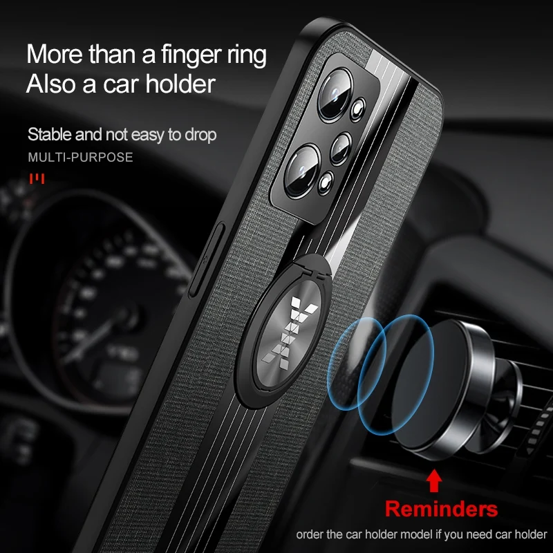 luxury cloth matte phone case for realme gt neo 2 2t master ring holder cover case for realme narzo 30 5g 30a q2 q3 pro carnival free global shipping