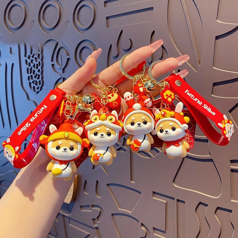 

Chinese New Year Key Chain Spring Festival Cartoon Bag Pendant Cute Key Chain Pendant 2024 Dragon Year Souvenirs Friends Gift
