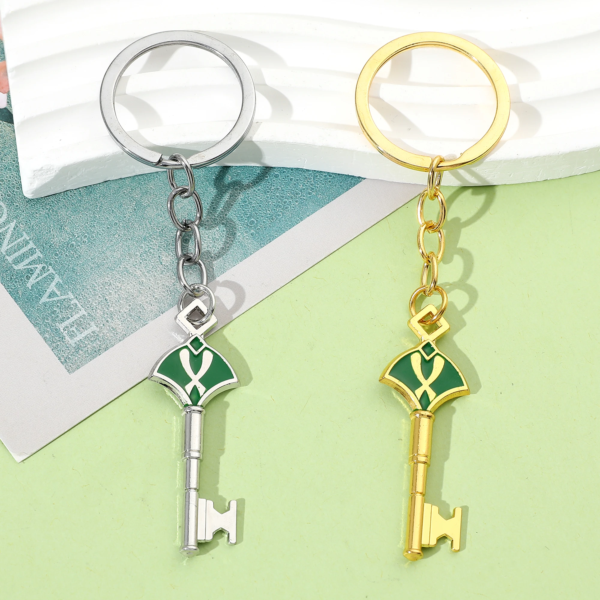 Аниме игра Genshin ударопрочный брелок комната Ключ Эмаль фотоэлемент для рюкзака