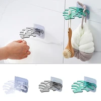 new leaf hook multi purpose wall organizer rack bathroom razor toothbrush holder hair rope storage hook kitchen gadget tool hook