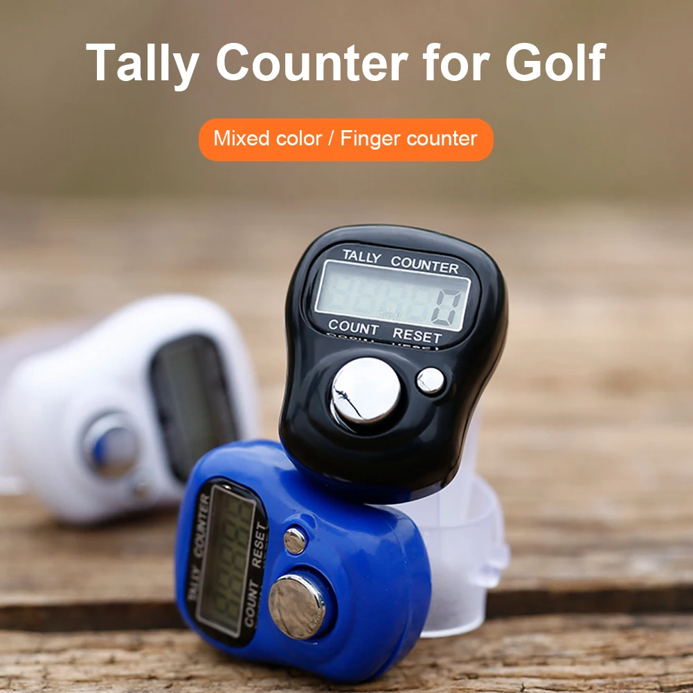 

1PC Electronic Finger Counter 4Digit Tally Counter LED Display Battery Operated Hand Counting for Golf Lap Tracking Random Color