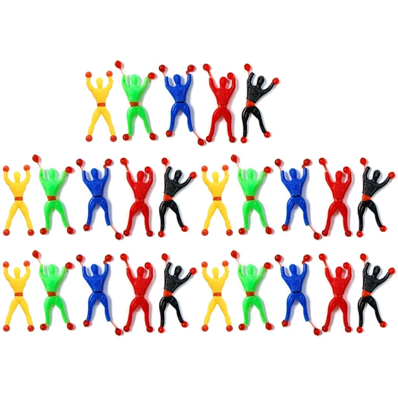 

25pcs Funny Flexible Climb Men Sticky Wall Toy Kids Toys Climbing Flip Plastic Man Toy For Children Attractive Classic Gift