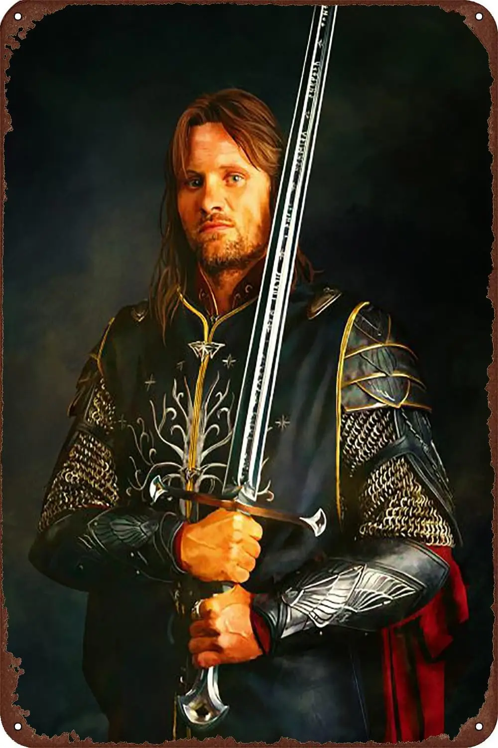 Metl Tn Sgn Kng Рогн | Decortve Sgns nd Plques для вашего дома Br Club или Wll Decor — 8 x 12 nches