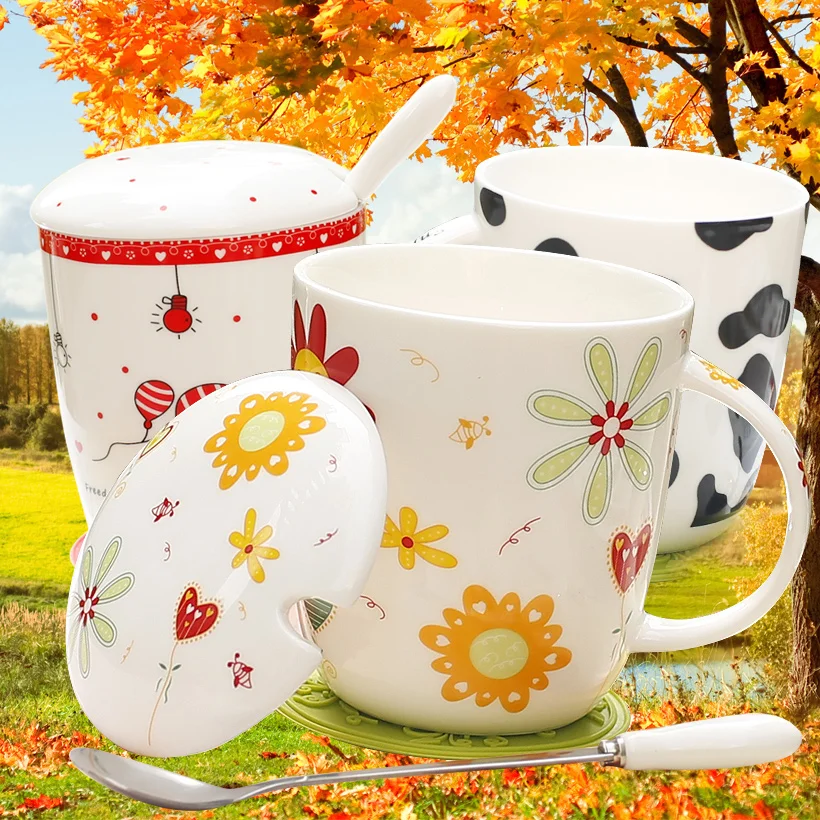 

Ceramic Creative Large Mug with Spoon