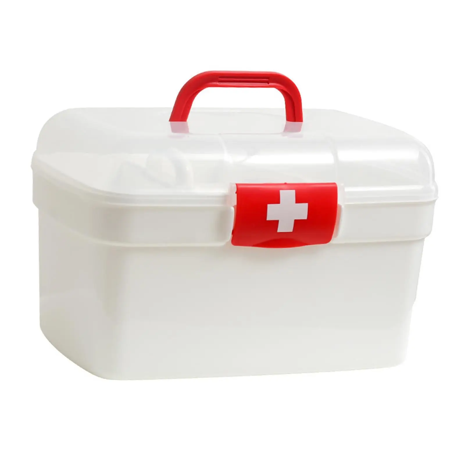 

2 First Aid Storage Case Multi Layer Removable Tray Container for Car Sports