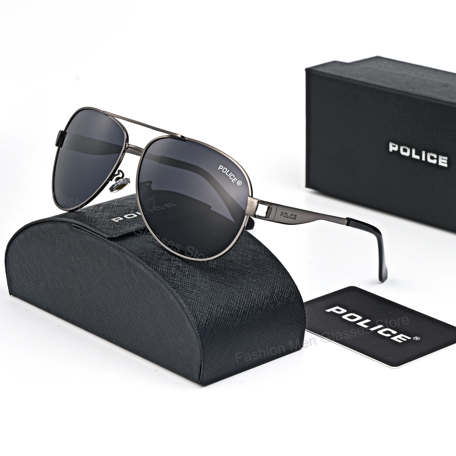 

POLICE Fashion Trends Retro Sunglasses Men Fashion Classic Brand Glasses Polaroid Aviation Driving Sunglasses