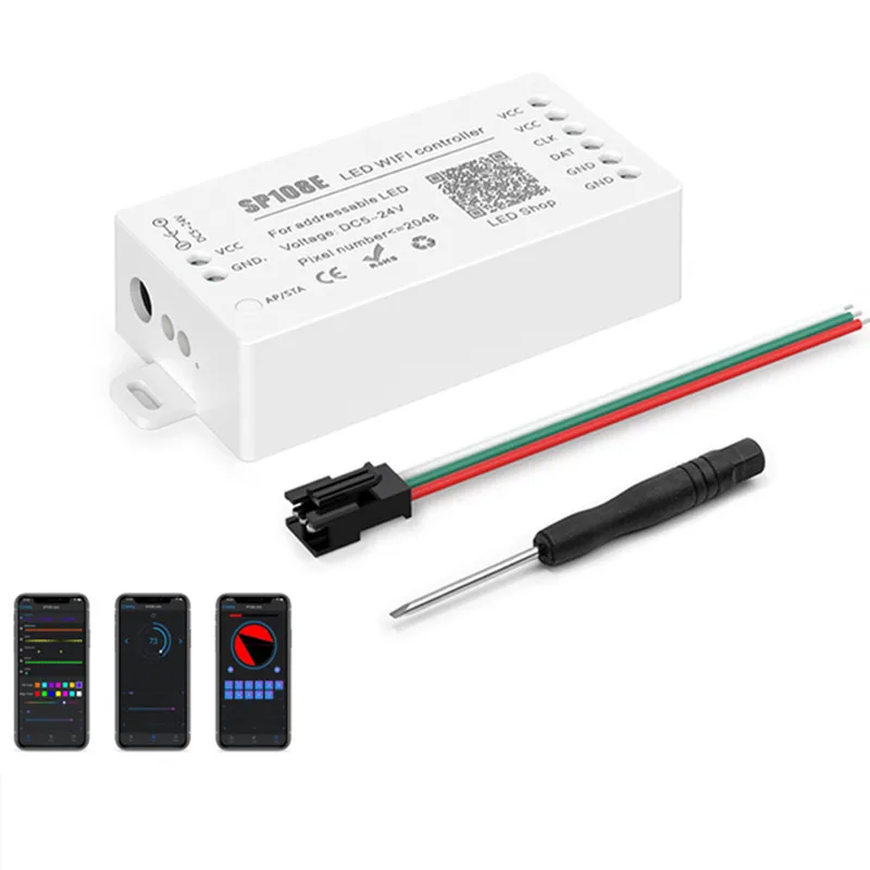 

Wifi Bluetooth WS2812B LED Controller Pixel IC SPI Music APP for WS2811 WS2815 WS2813 SK6812 SK9822 RGBW APA102 LED Lights Strip