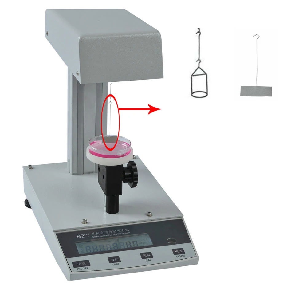 

Automatic Liquid Interfacial Tensiometer Surface Tension Meter Tester With Platinum Ring Platinum Board Method Range 0~600mN/m