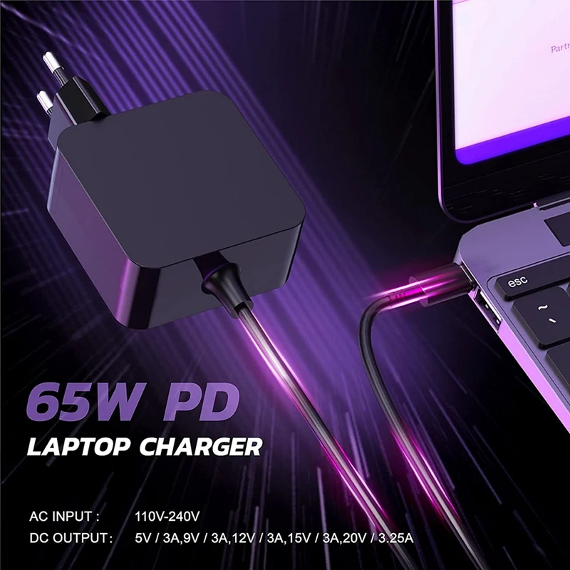 Зарядное устройство с портом USB Type-C 100 Вт блок питания переменного тока для Lenovo