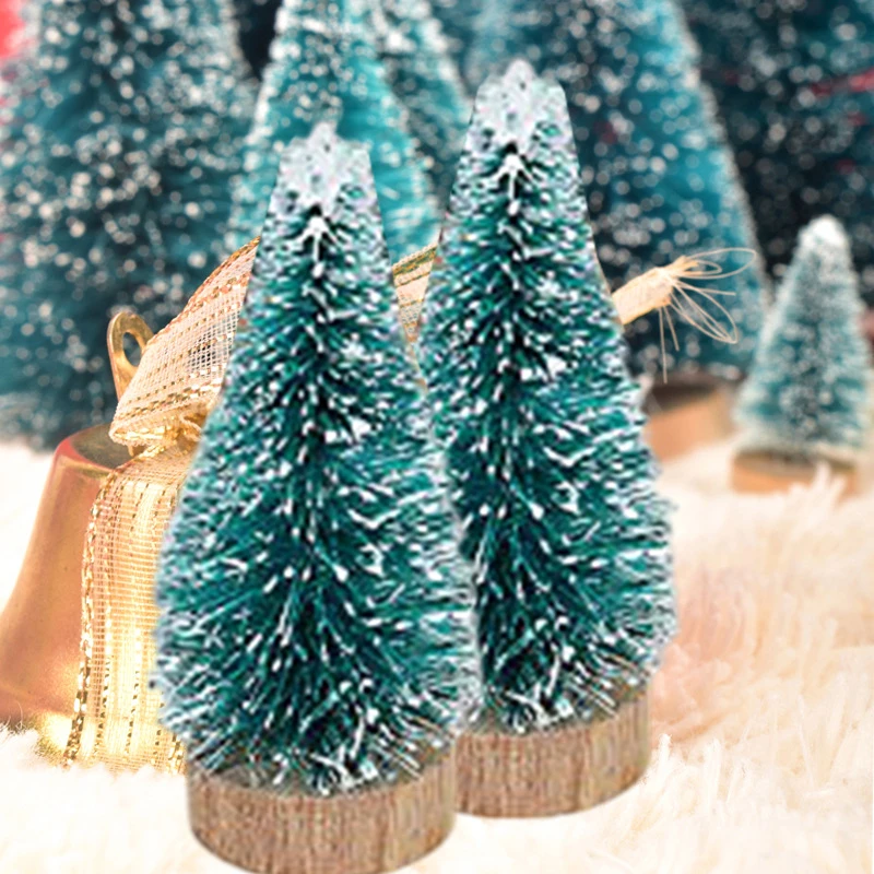 12 шт. 4 см мини-рождественские елки маленькое искусственное украшение для