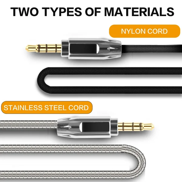 

Стерео кабель Aux 3,5 мм штекер-штекер цинковый сплав двойной экранированный Премиум вспомогательный шнур полированные металлические разъем...