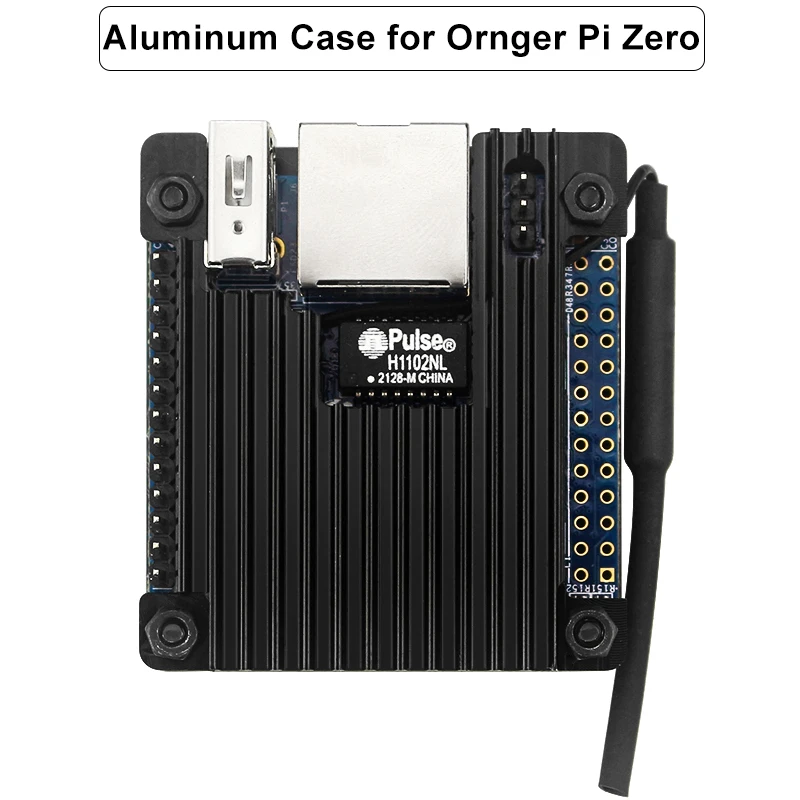 Алюминиевый чехол Orange Pi Zero / 2 черного цвета для пассивного охлаждения.