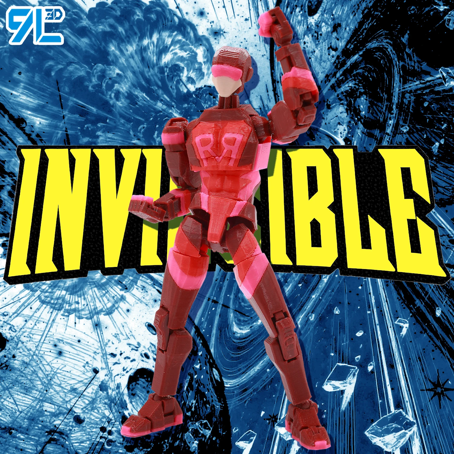 Фото Коллекционная фигурка Red Rush Action Figure Toy 9L3D Lucky13 Dummy13, напечатанная на 3D-принтере, с множеством подвижных суставов, настольное украшение, для взрослых, для демонстрации №1