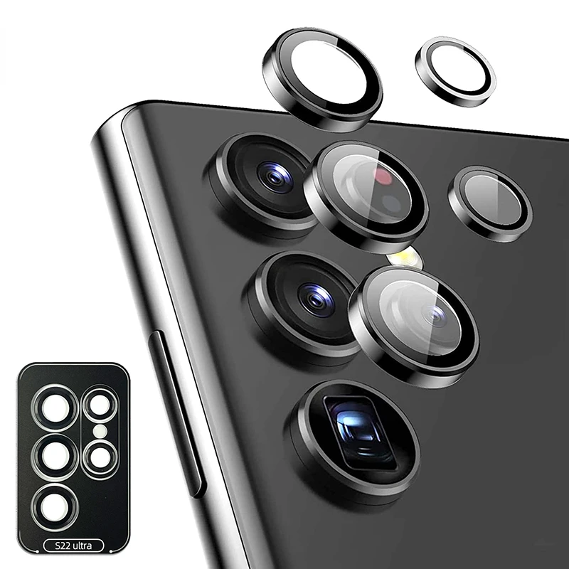 

Galaxy S22 Ultra Camera Lens Protector Aluminum Alloy Metal Tempered Glass Camera film For s22ultra accessories