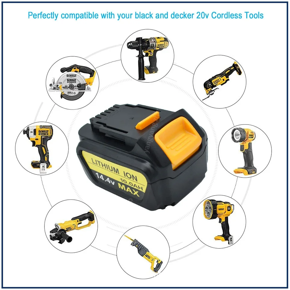 Литий-ионный аккумулятор для электроинструментов Dewalt 14 4 В 10 0 Ач/6 Ач DCB140 DCB141 DCB142