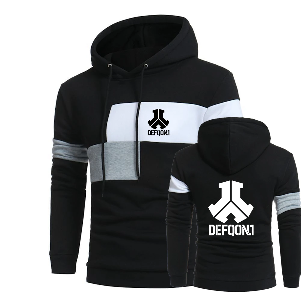 

2023 толстовка с цветными блоками на весну и осень, худи с принтом Defqon.1 Rock, мужская Молодежная Толстовка с логотипом на заказ, изысканные Топы