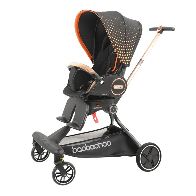 Baby Good V9 High Landscape Flat Lay Baby Two-way Baby Child Shade Light Folding Shock-absorbing Rotating Stroller Stroller