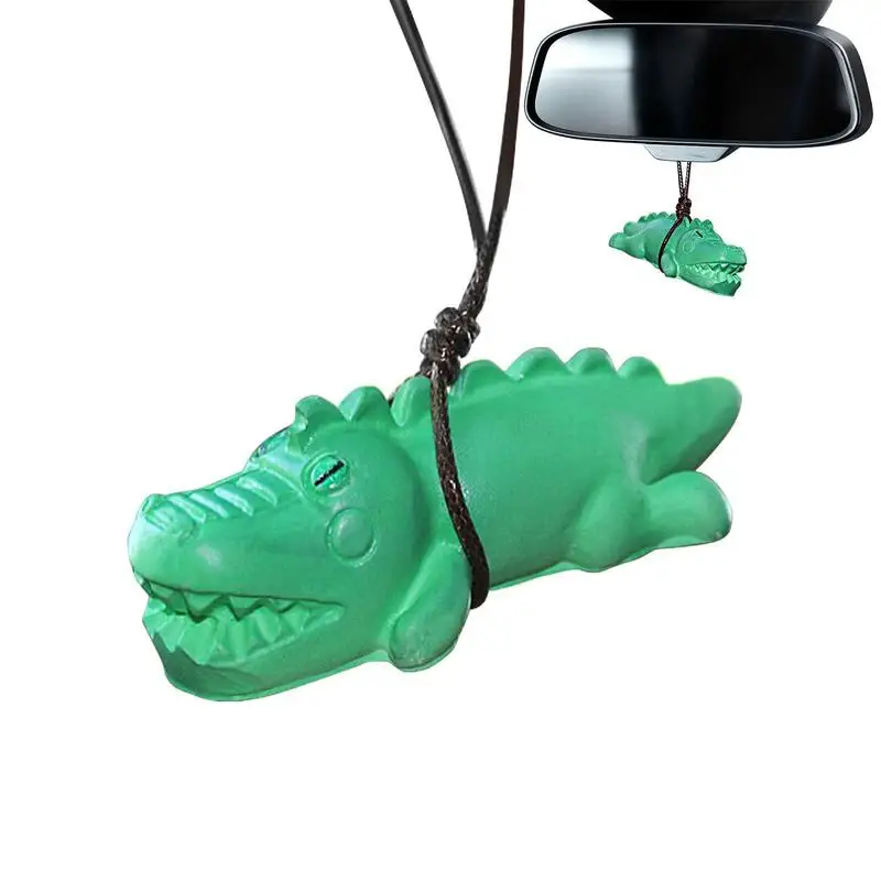 

Crocodile Automotive Interior Decor Cartoon Ornament For Car Rear View Mirror Hang Pendant Portable Crocodile Car Interior