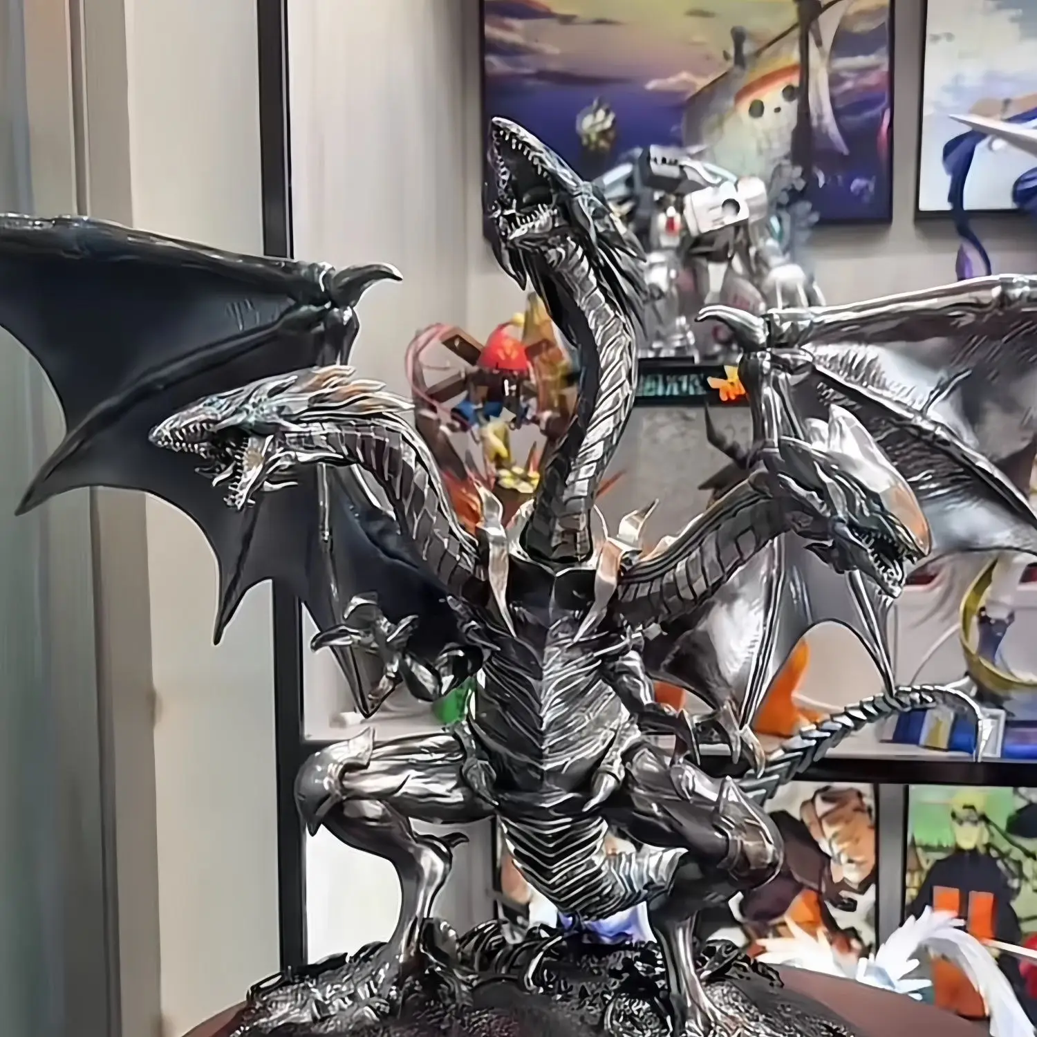 25 см фигурка Yu-Gi-Oh голубые глаза фигурки белого дракона со светом статуя из ПВХ