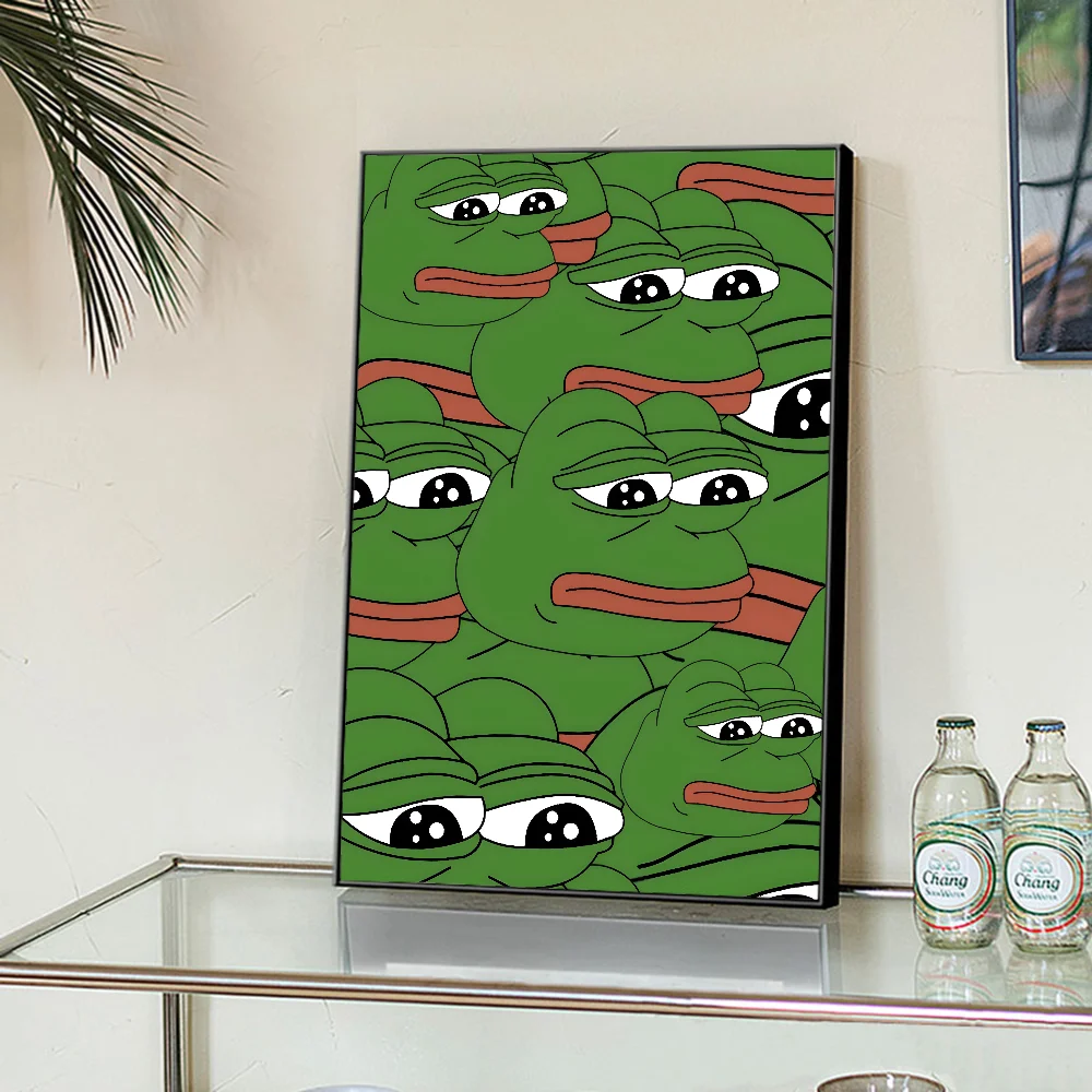 Мультяшный Забавный постер P-Pepe лягушка бумажный принт для дома гостиной спальни