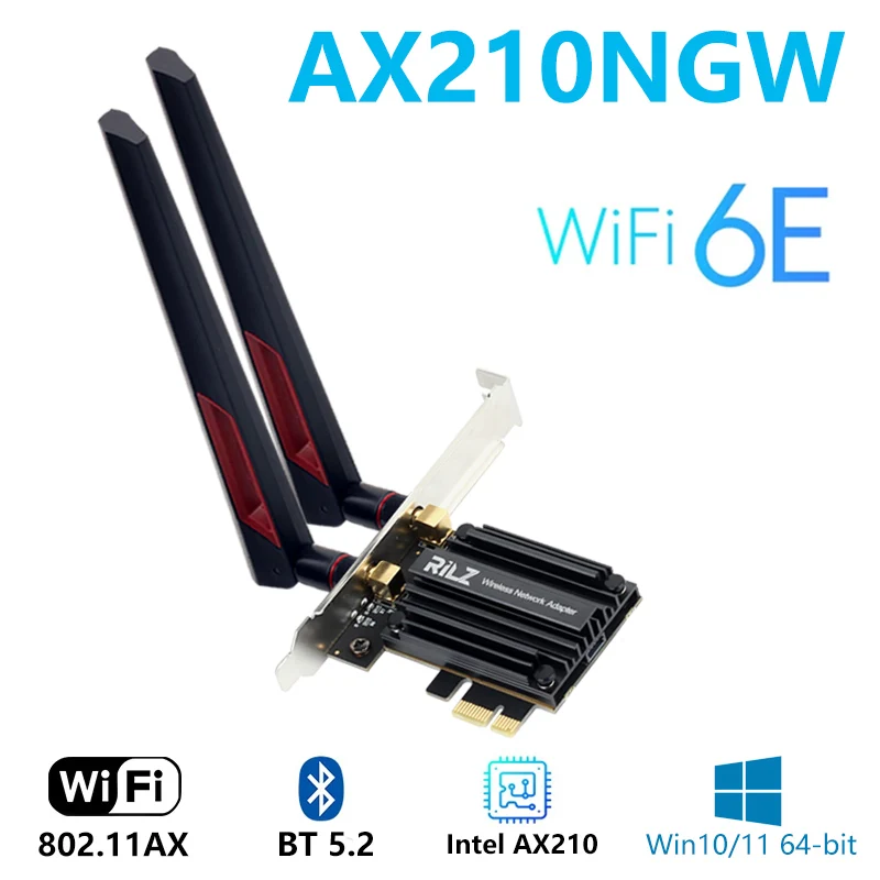 Трехдиапазонное охлаждающее устройство Intel AX210 гигабитная 5374 м Bluetooth Wi-Fi