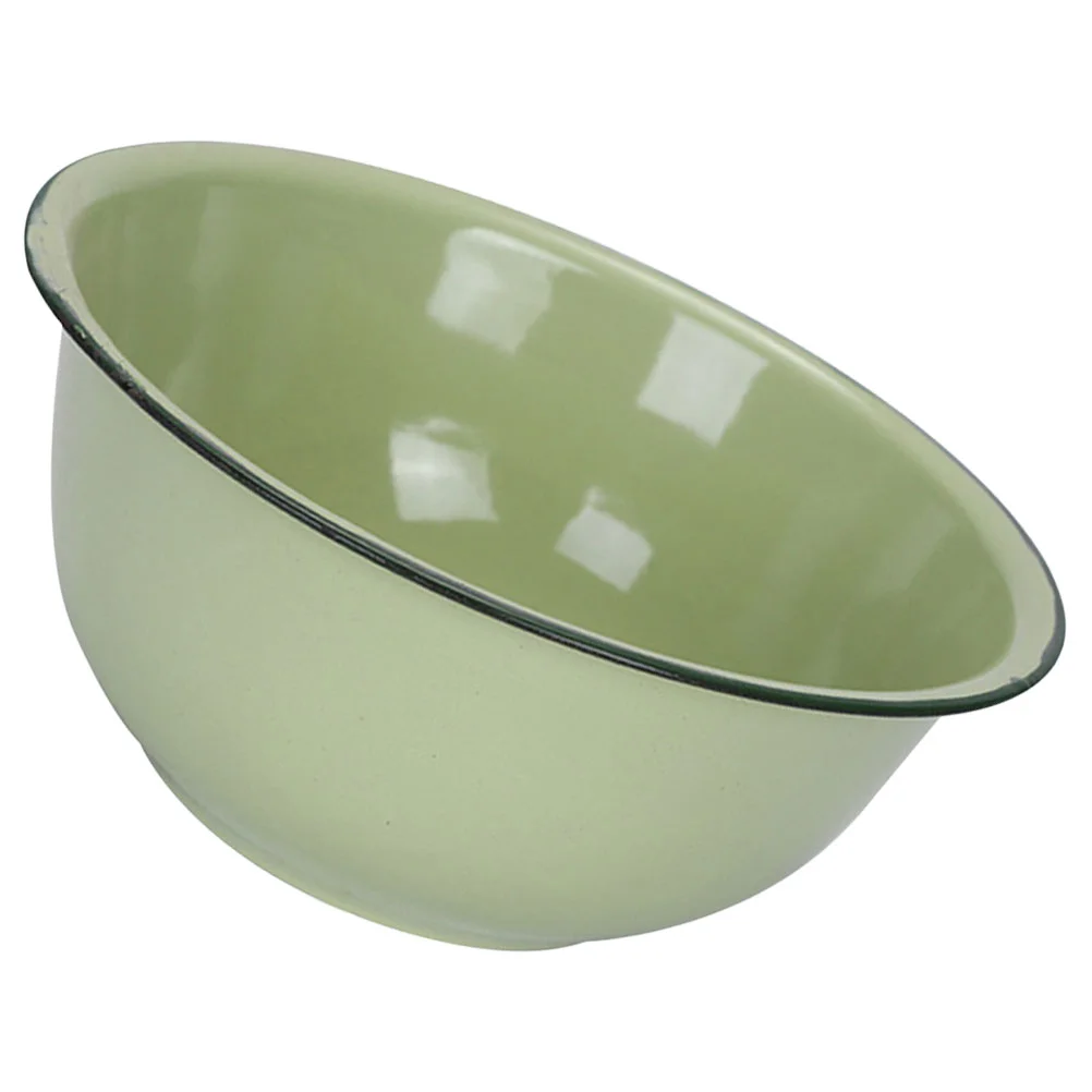 

Vintage Enamel Basin Food Storage Basin Vintage Soup Enamelware Enamel Bowl Hot Pot Enamelware Dishes