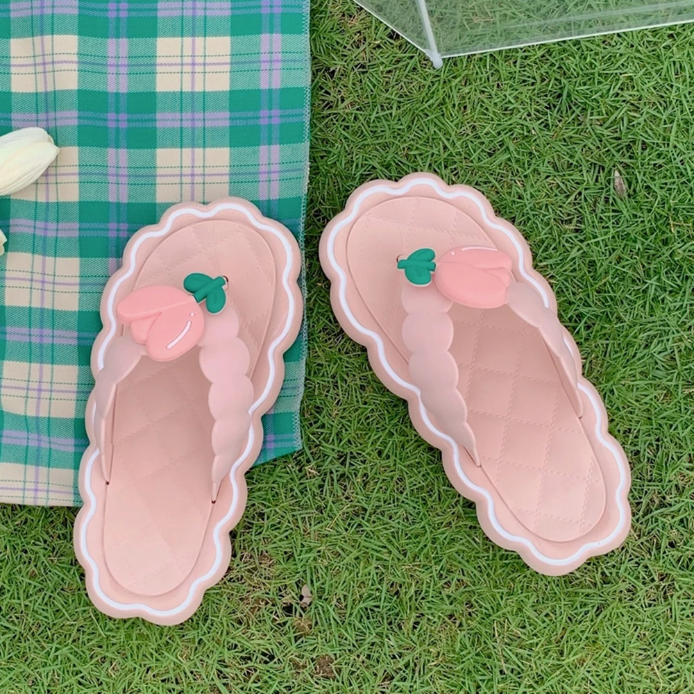 Cute Bowknot Women's Slippers 2023 New Summer Indoor and Outdoor Flip Flops Beach Smooth Ladder Home Non-slip EVA Slippers