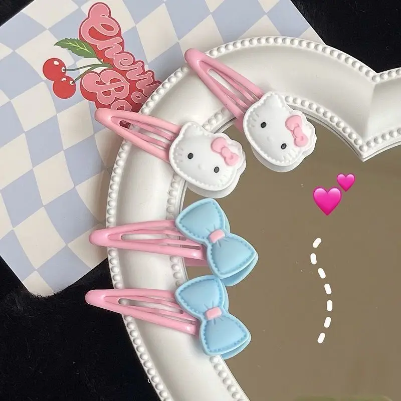

2 шт., заколки для волос с бантом Hello Kitty