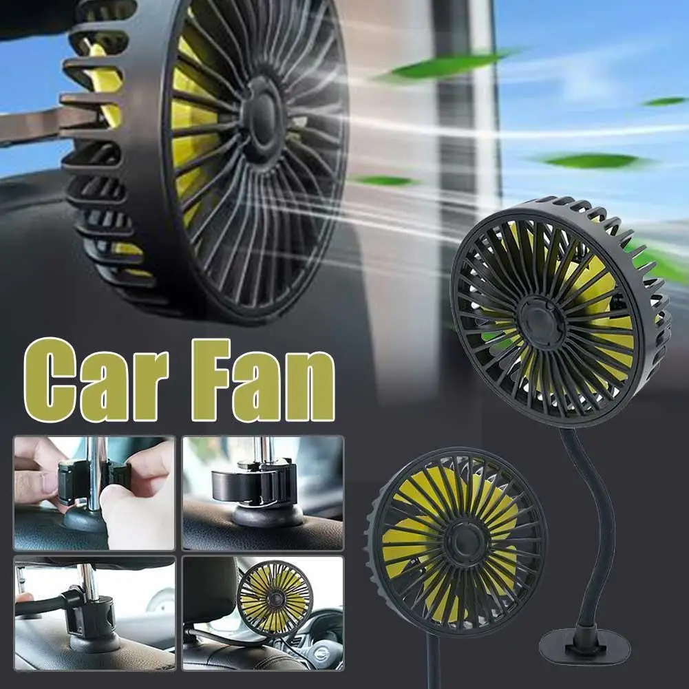 

Автомобильный вентилятор с питанием от USB, вращающийся на 360 градусов, регулируемое сиденье, охлаждающий автомобильный вентилятор, летний к...