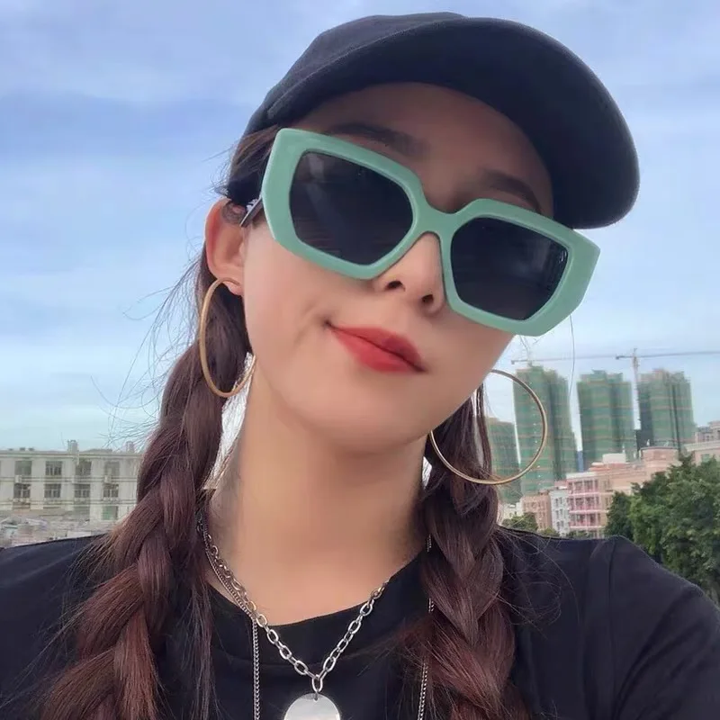 

Солнцезащитные очки UV400 для мужчин и женщин, модные темные очки неправильной формы, роскошные брендовые дизайнерские женские