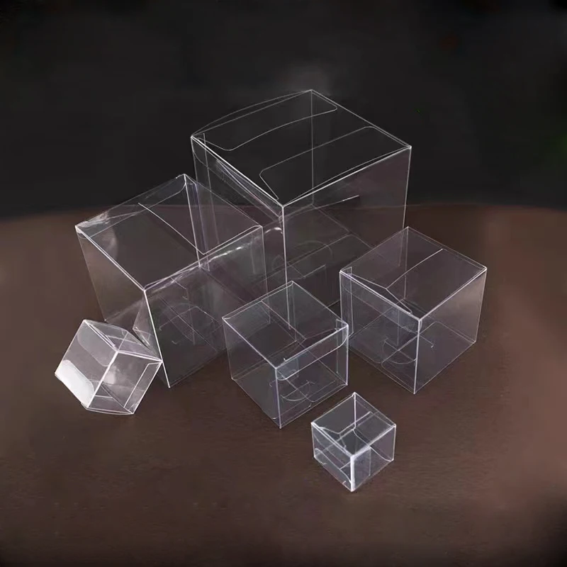 

25Pcs PVC Box Packaging Gift Birthday Wedding Favor Chocolate Event Sweet Candy Bags Cake PVC Clear Box Wholesale Business