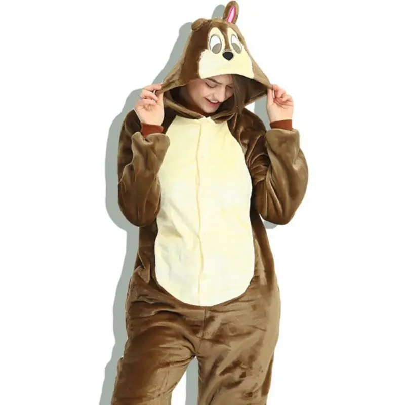 Пижама для взрослых Женская фланелевая одежда сна пижама в стиле унисекс с