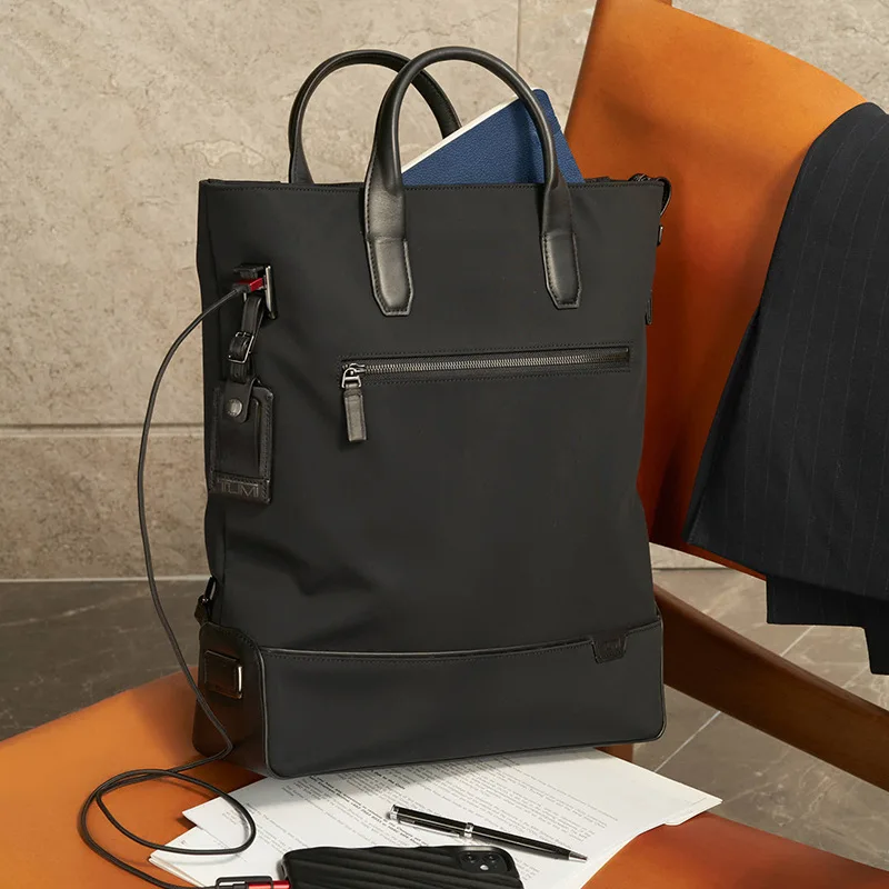 

6602020D Men's Waterproof Casual Handbag USB Charging Backpack
