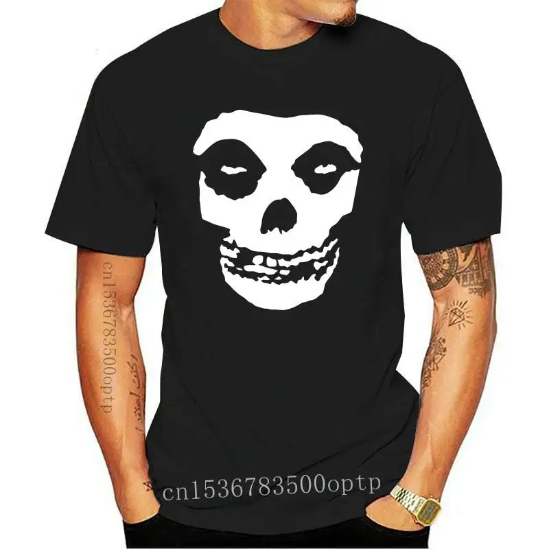 Новое поступление модных футболок Hillbilly из 100% хлопка с принтом черепа Misfits 2017