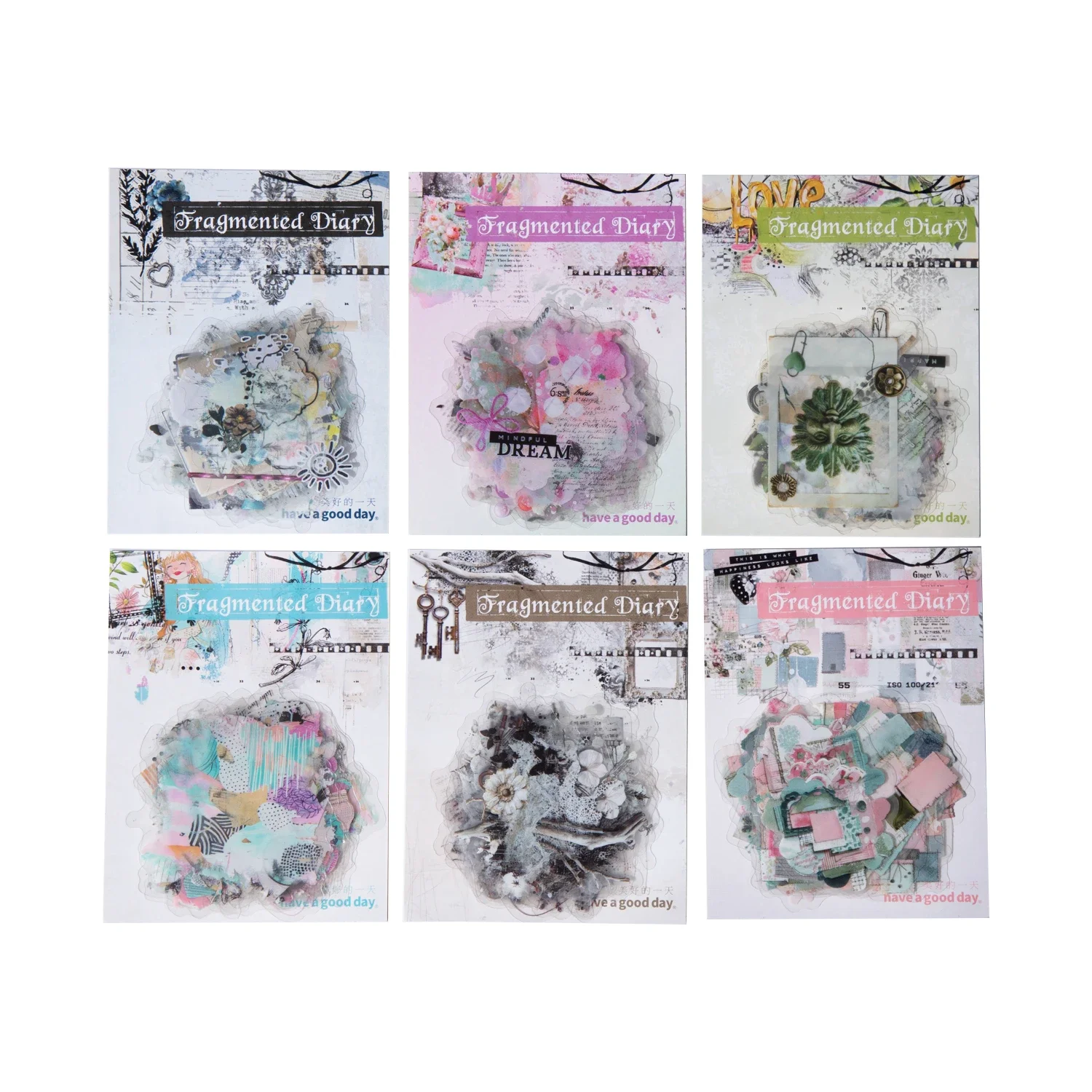 JIANWU фрагментный дневник наклейки