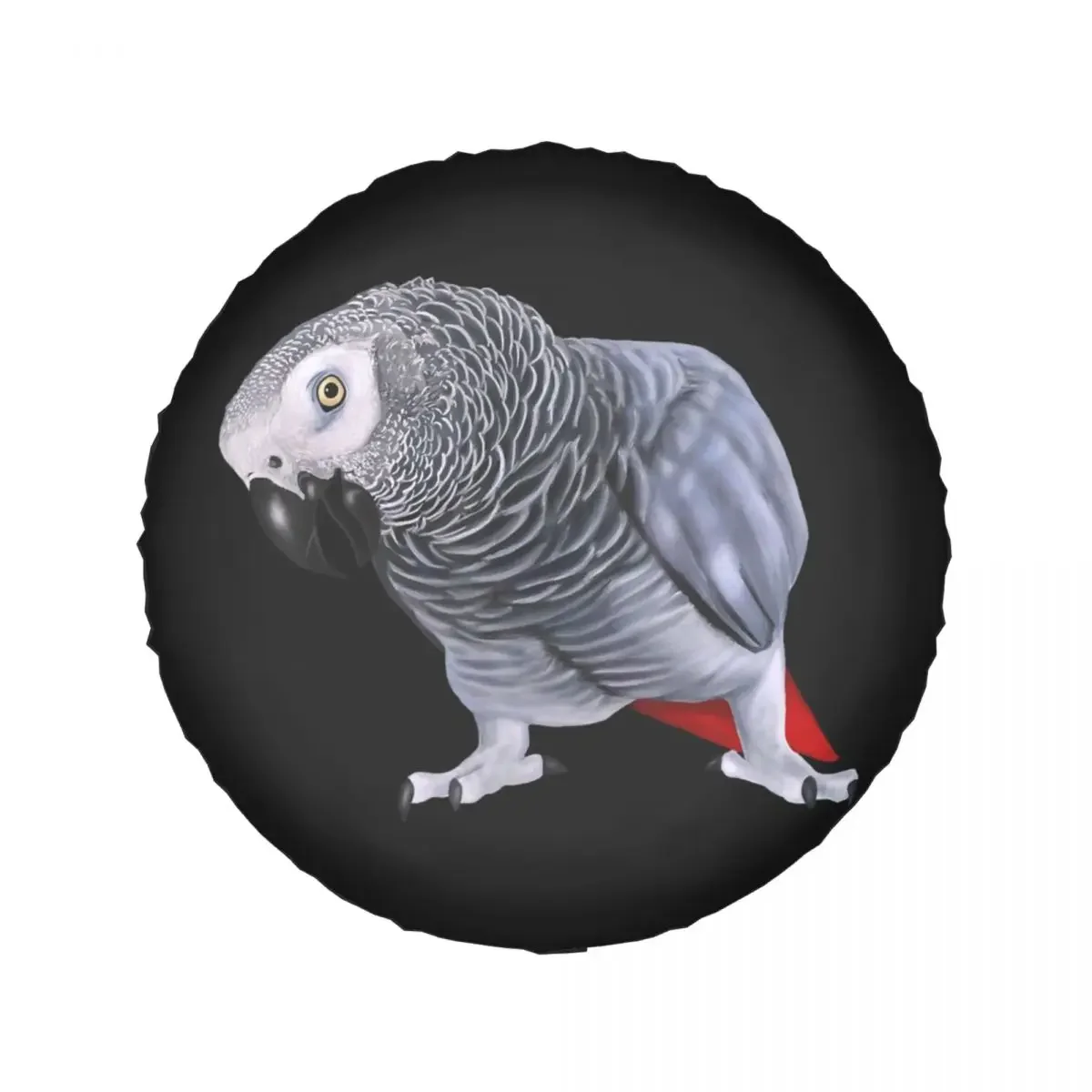 Чехол для запасного колеса с африканским серым попугаем и птицей Jeep Psittacine