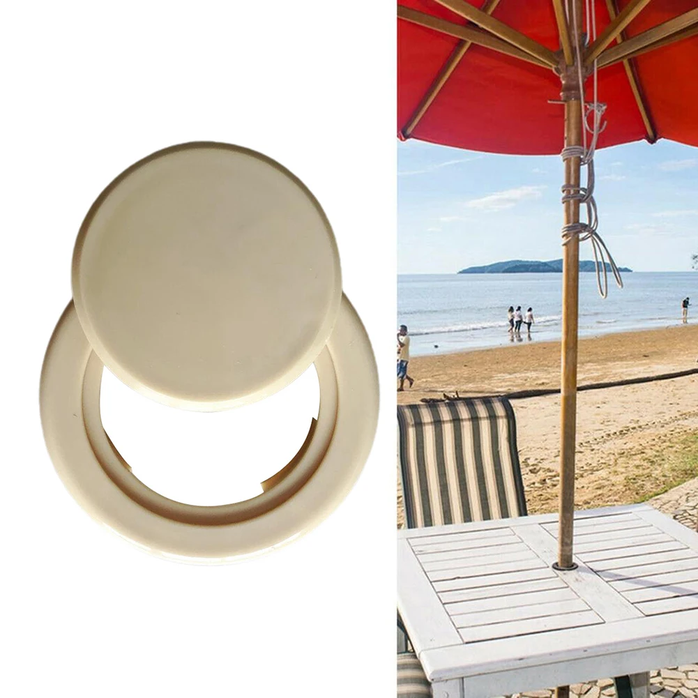 

For Patio Furniture Ring Plug Garden 2 Inch Black Garden Table Light-fast Parasol Patio Plastic Tempered Glass