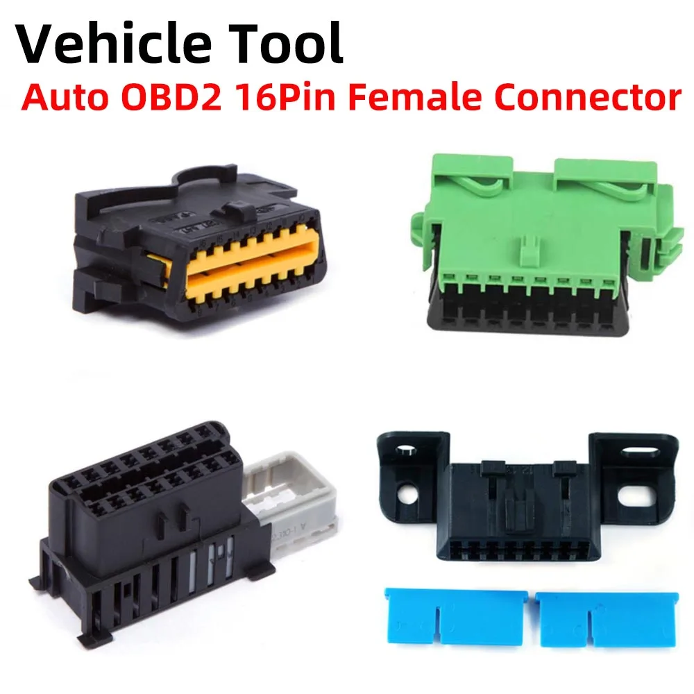 16-контактный гнездовой адаптер OBD2, диагностический инструмент, штепсельная вилка J1962F OBD 2 16-контактная с терминальной фотографией для bmw/vw/kia/benz/toyota