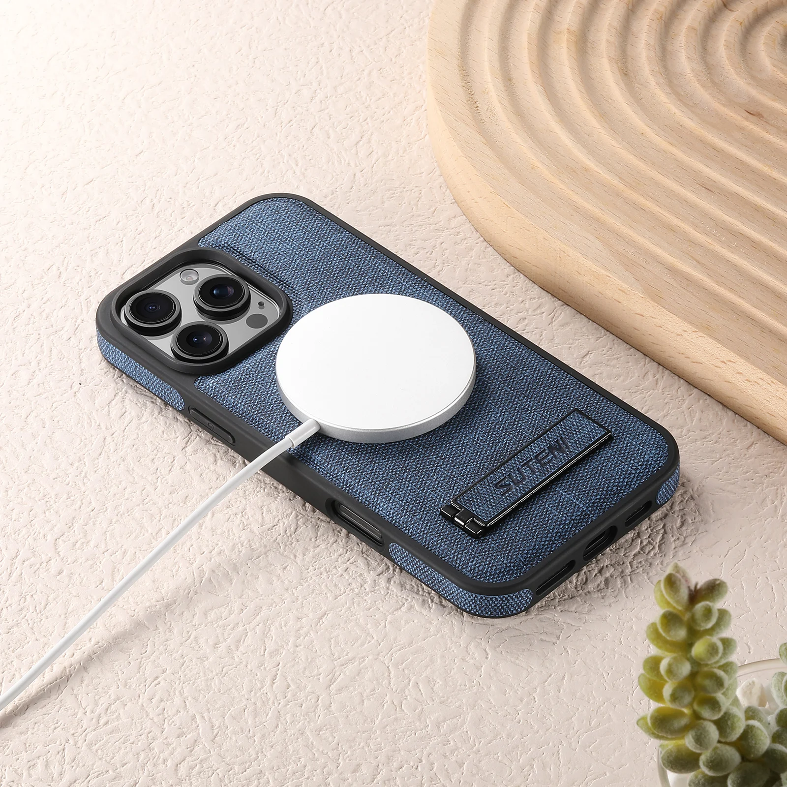 Модный ковбойский кожаный чехол для телефона IPhone 13 14 15 16 Pro Max Plus Magsafe с кронштейном