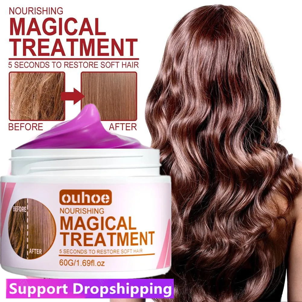 

60ml Magical Hair Mask 5 Seconds Repair Damage Frizzy Soft Smooth Shiny Hair Deep Moisturize Hair Treat Repair Hair Scalp Care