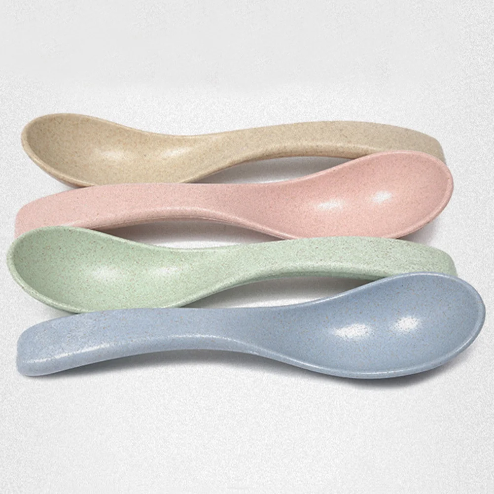 

4pcs Drink Spoon Multi- Color Spoon Spoons for Kids Small Spoon Tableware Sugar Spoon