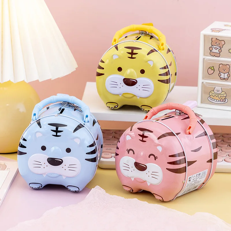 

Little Tiger Piggy Bank Children's New Year's Christmas Gift Can Be Accessed with Lock Piggy Bank Ornaments