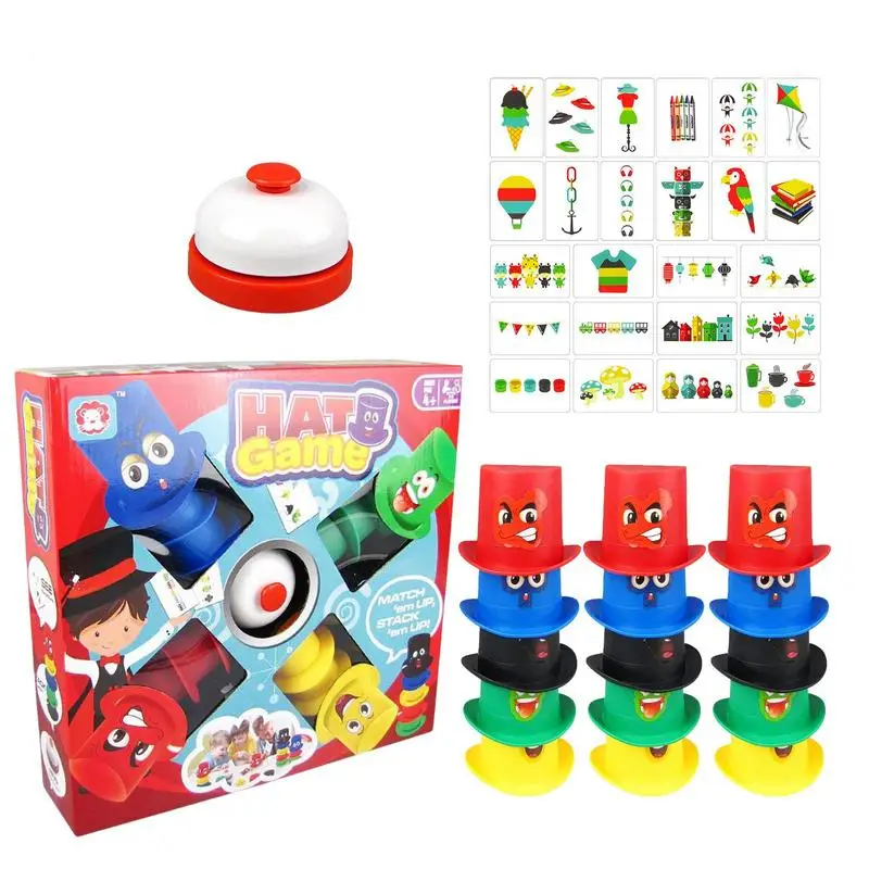 

Popular New Educational Stacking Hat Puzzle Game Board Game Table Game Hat For Kids Party Favor Children Pre School Toys