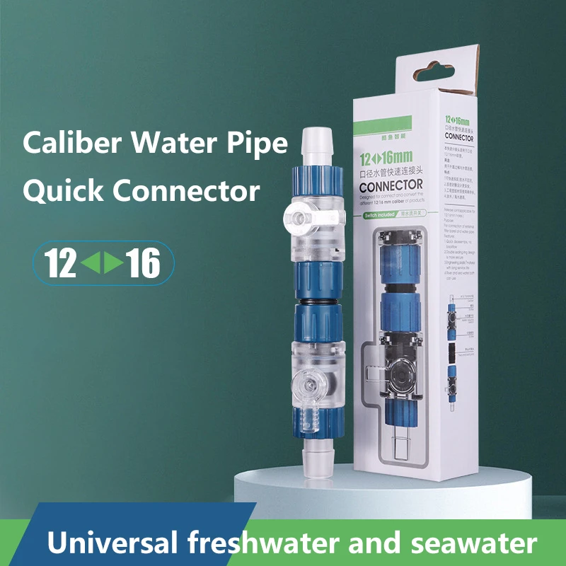 

Aquarium Filter Water Valve Hose 12/16mm Flow Control Double Tap Quick Release Connector Fish Tank Filter Replace Accessories