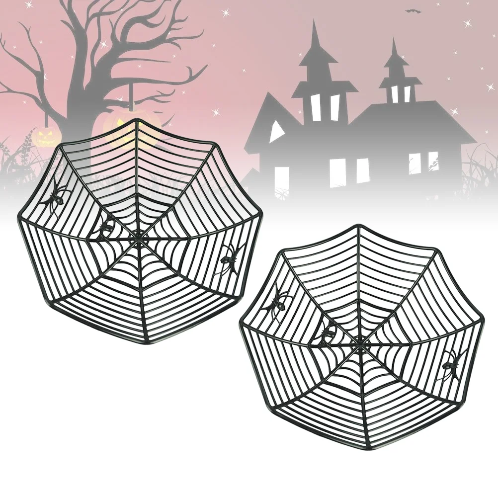 

Spiders Trick or Treat Candy Basket Pumpkin Candy Bowl Holder Fruit Storage Bowl Basket Home Garden Decoration