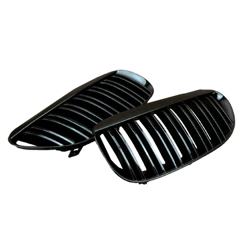 

ABS 1 Pair Grille Easy to Install Double-slat Front Center Mesh 51137008915/51137077931/51137008916 for BMW E63 03-10
