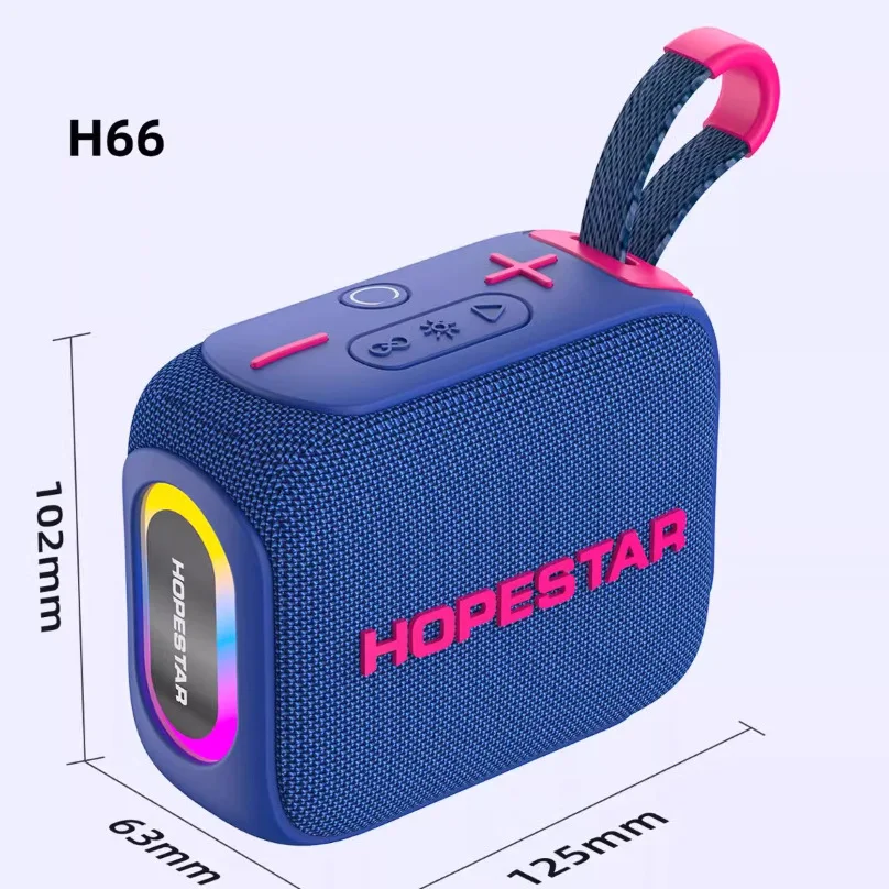 Фото HOPESTAR H66 Беспроводной HIFI сабвуфер Аудиосистема Открытый водонепроницаемый Bluetooth-динамик BT TF USB Воспроизведение с RGB-подсветкой №5