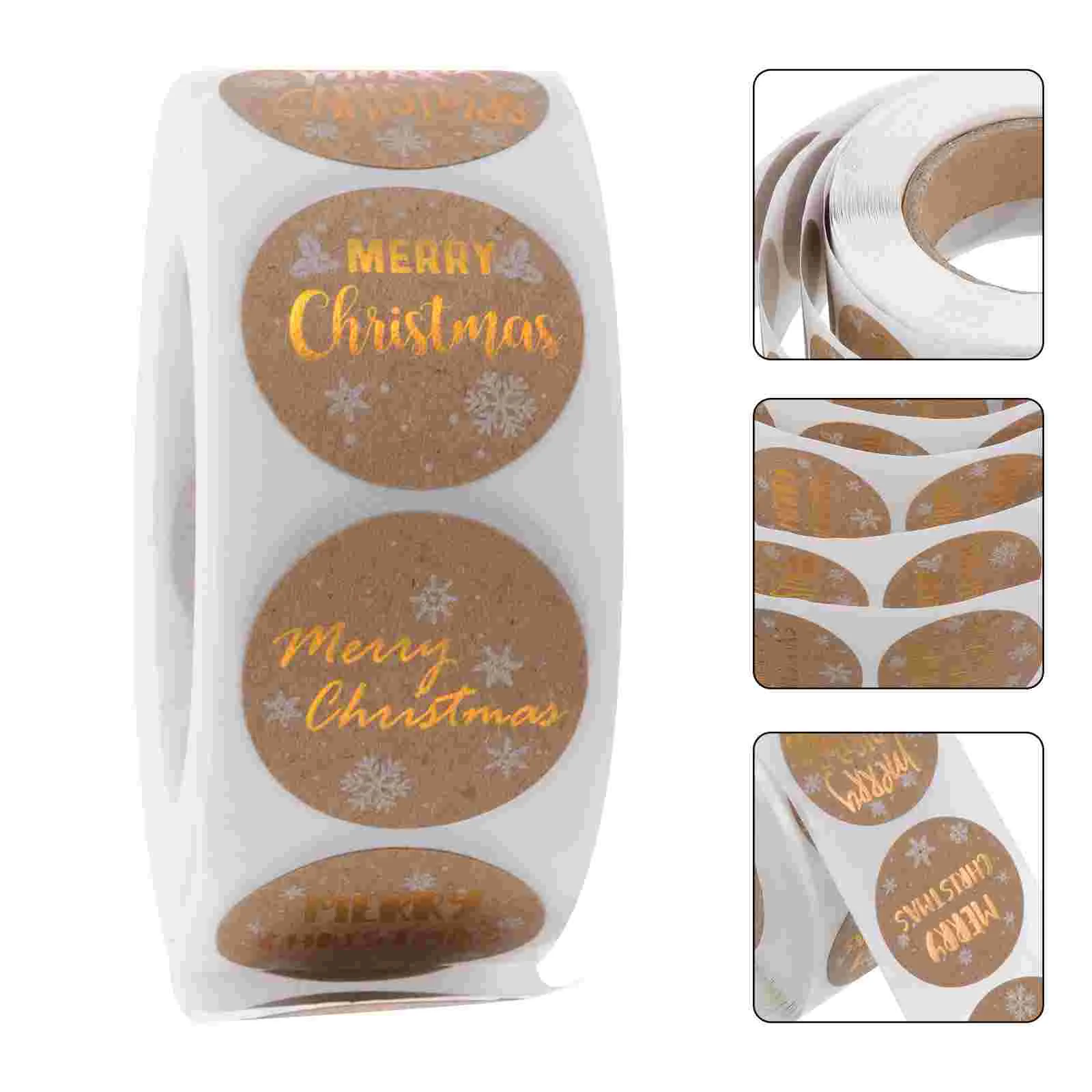 

Christmas Gift Stickers Label Labels Roll Sticker Decorative Sealing Holiday Wrapping Presents Snowflake Envelope Xams Packing