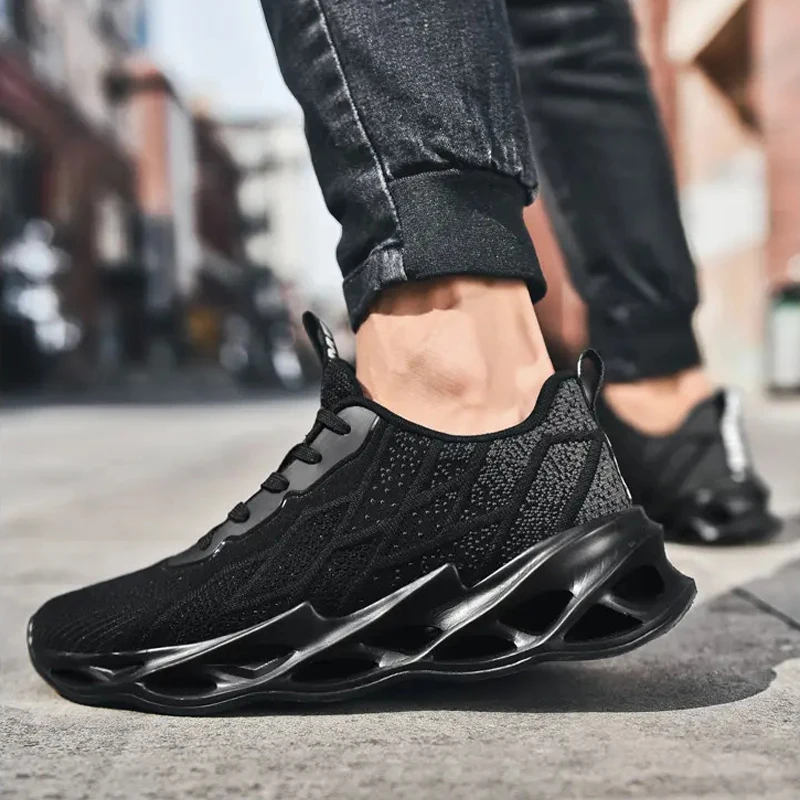 Men Sneakers Wear Resistant Athletic Running Shoes Sporty Mesh Gym Training Jogging Footwear Zapatillas De Deporte